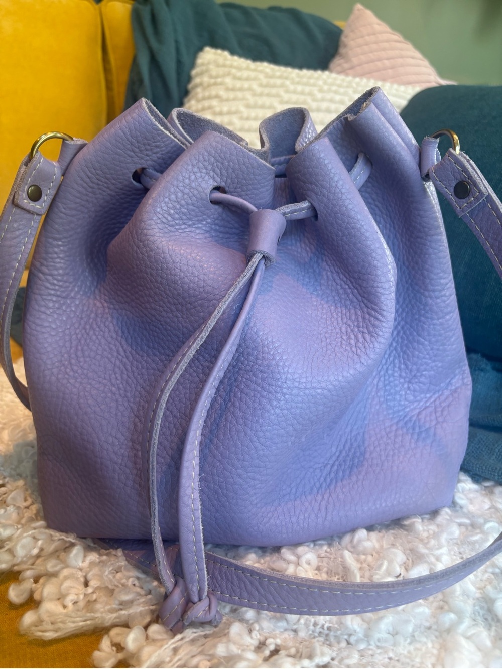 🦄Portland Leather WISTERIA Bucket Crossbody Bag